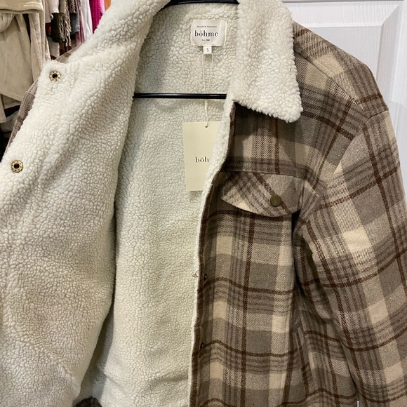 Flannel Sherpa Jacket NWT - Picture 2 of 4